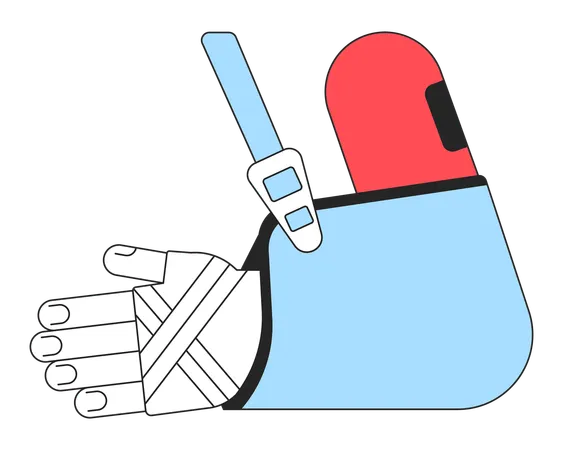 Broken arm in bandage  Illustration