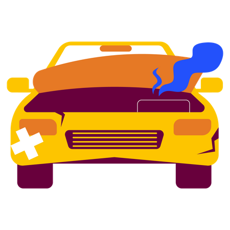 Broken car  Illustration