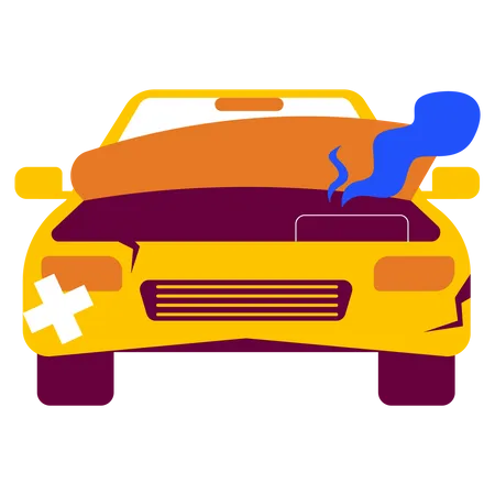 Broken car  Illustration