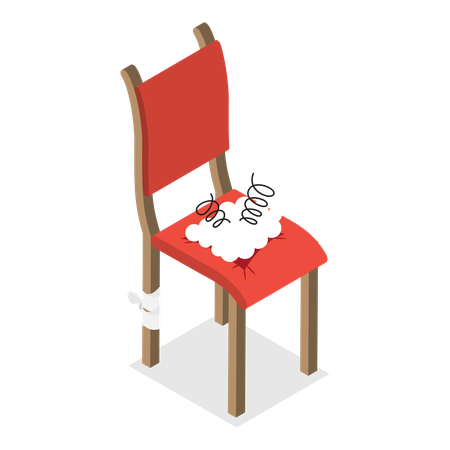 Broken chair  Illustration