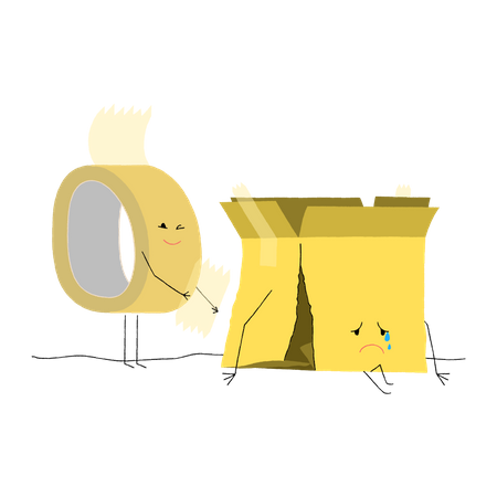 Broken Delivery box  Illustration