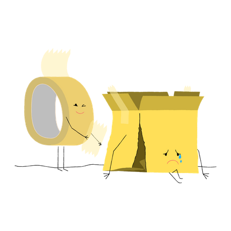 Broken Delivery box  Illustration