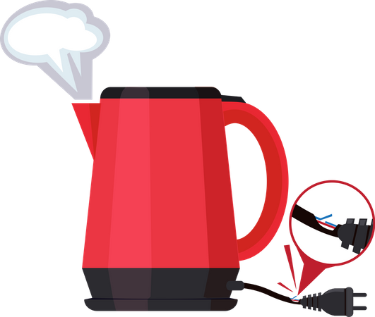 Broken Kettle  Illustration