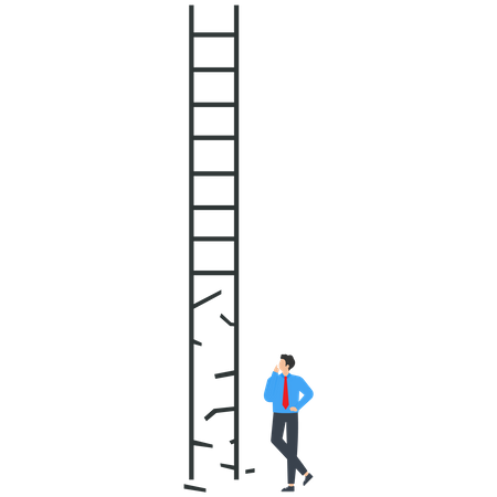 Broken ladder  Illustration