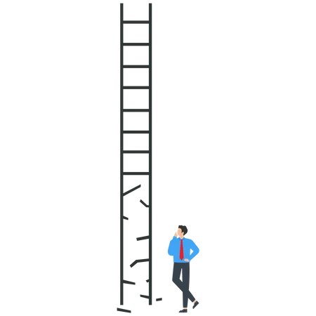 Broken ladder  Illustration
