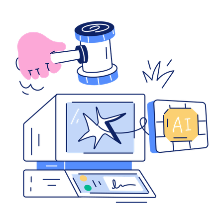 Broken Microchip  Illustration