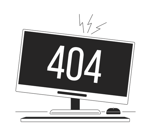 Broken monitor 404 flash message  Illustration