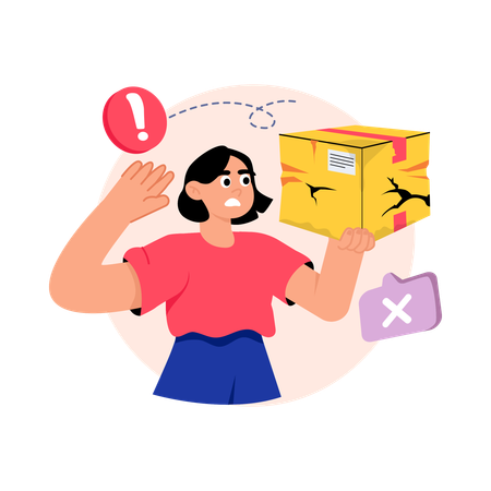 Broken Package  Illustration