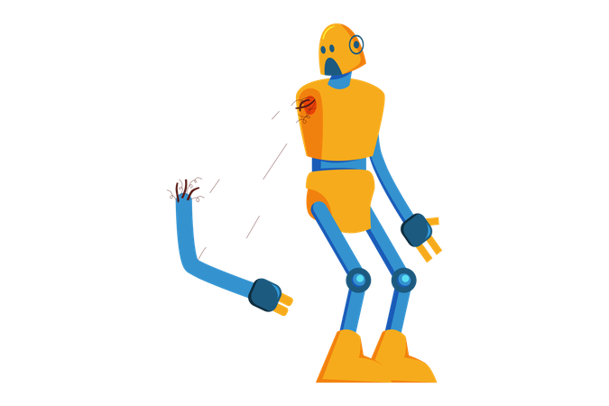 Broken Robot  Illustration