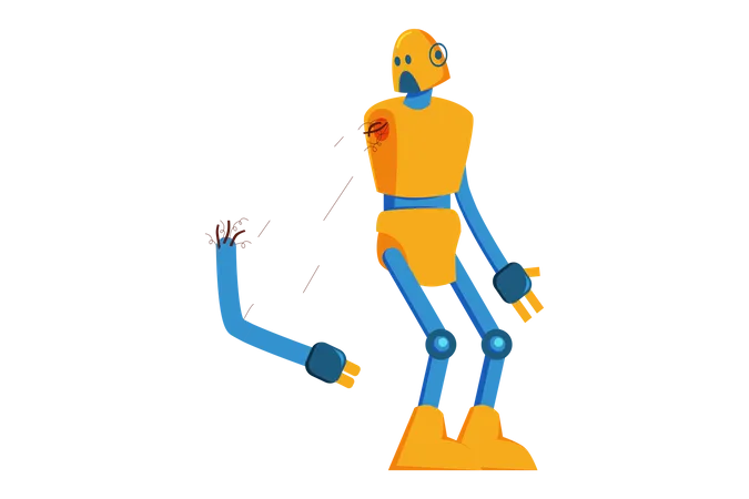 Broken Robot  Illustration