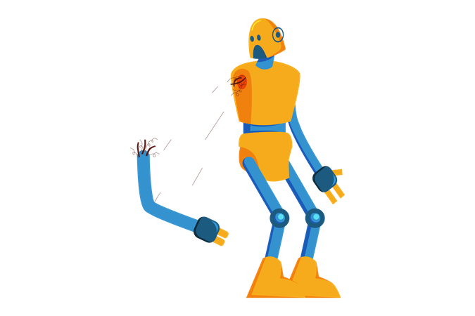 Broken Robot  Illustration