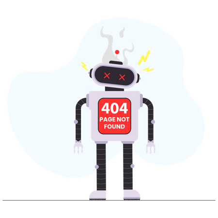 Broken Robot  Illustration