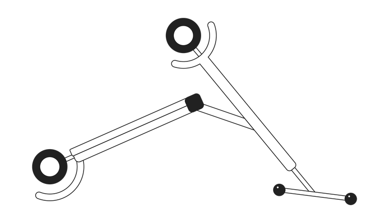 Broken scooter  Illustration
