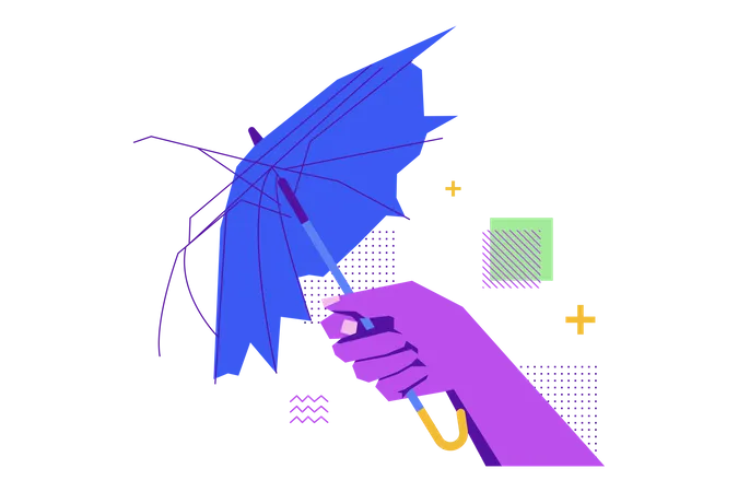 Broken Umbrella Illustration