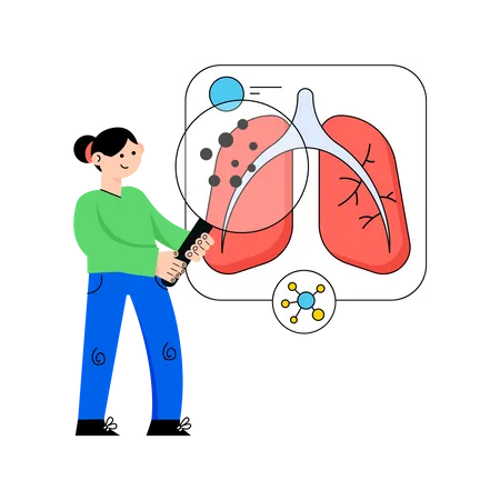 Bronchial asthma diagnosis (SP)  일러스트레이션