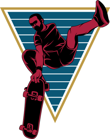 Brooklyn Skateboard Born to Skate  Illustration