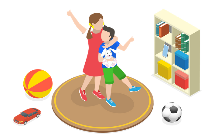 Brother And Sister Friendship  イラスト