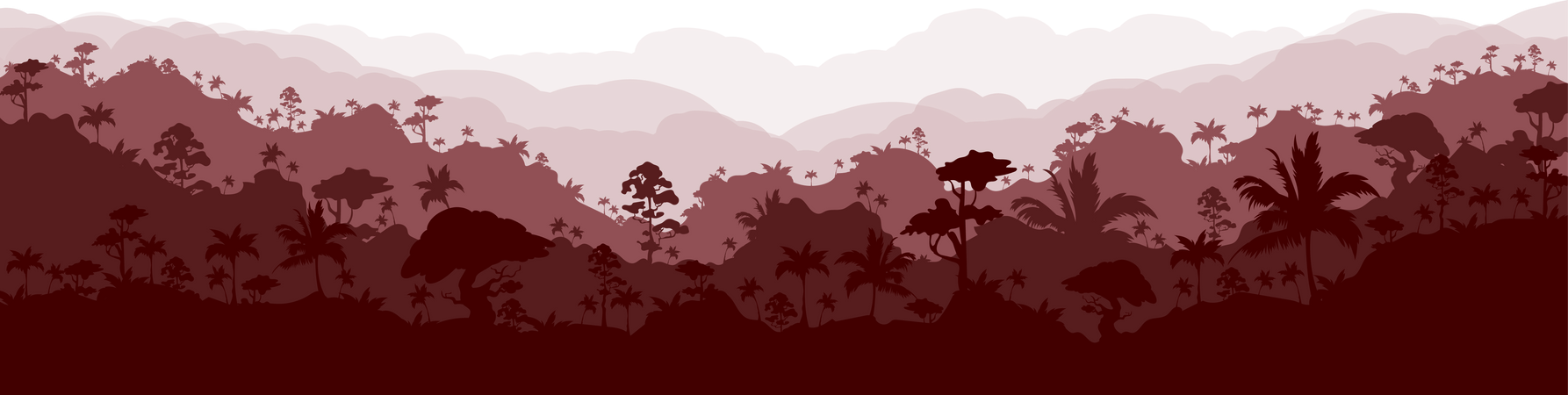 Brown forest scenery Illustration