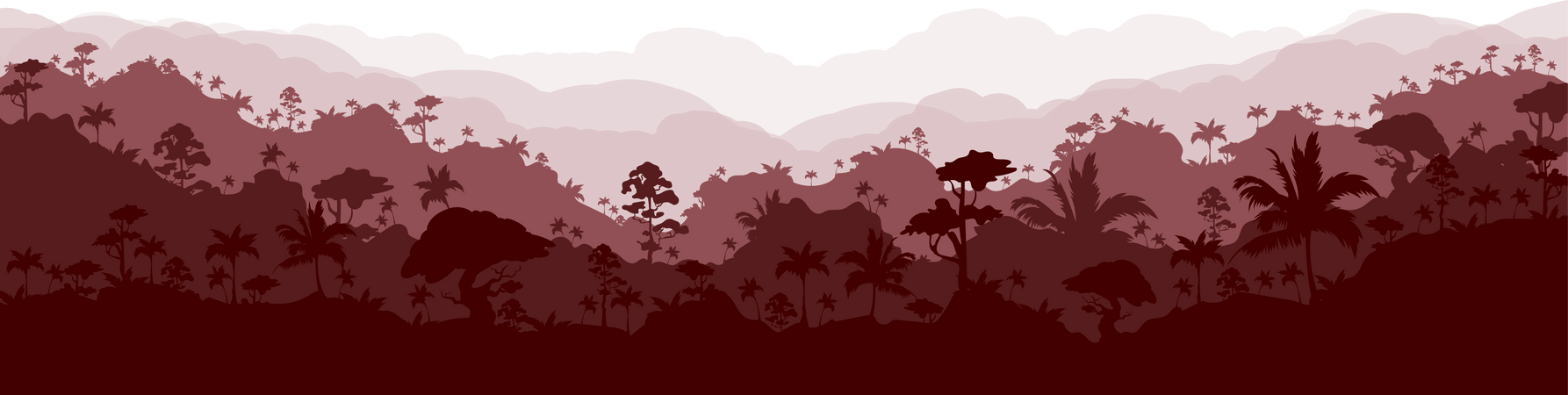 Brown forest scenery  Illustration