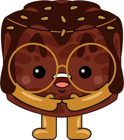 Brownie Mascot Character  Illustration