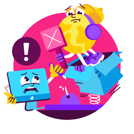 Browser Compatibility Error  Illustration