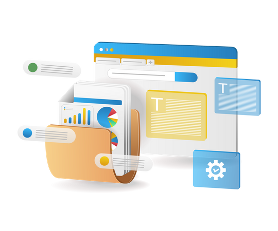 Browser Dashboard  Illustration