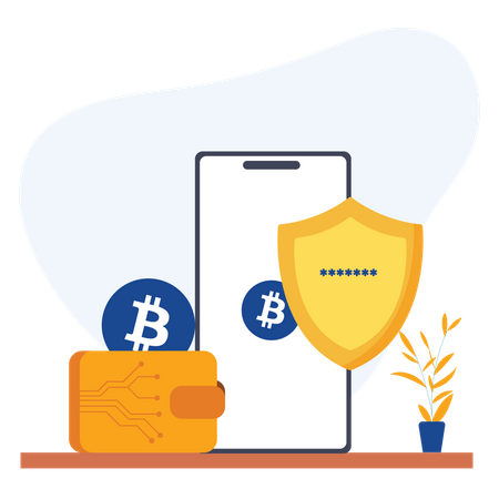 BTC Wallet Security  Illustration