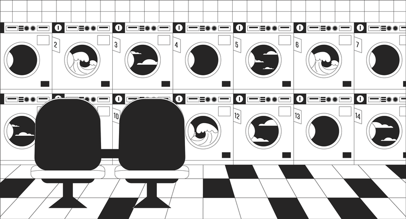 Buanderie publique  Illustration
