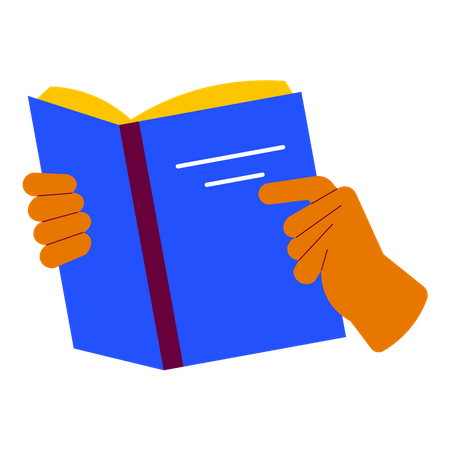 Buch halten  Illustration