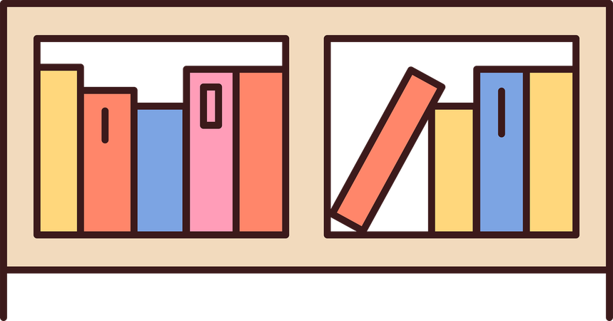 Bücherregal  Illustration