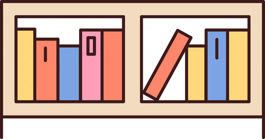 Bücherregal  Illustration