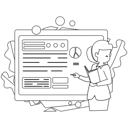 Buchhalter Lehrer  Illustration