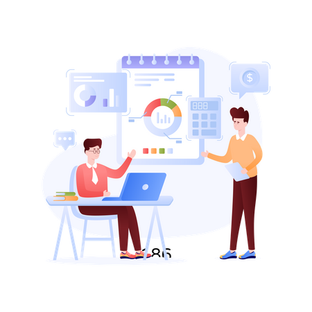 Buchhaltung  Illustration