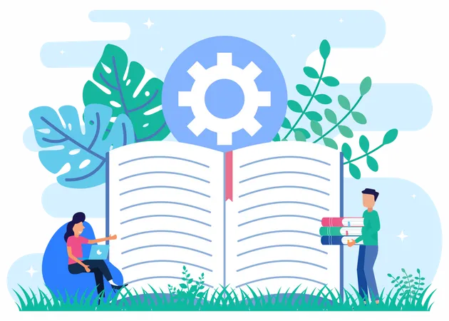 Buchleser  Illustration
