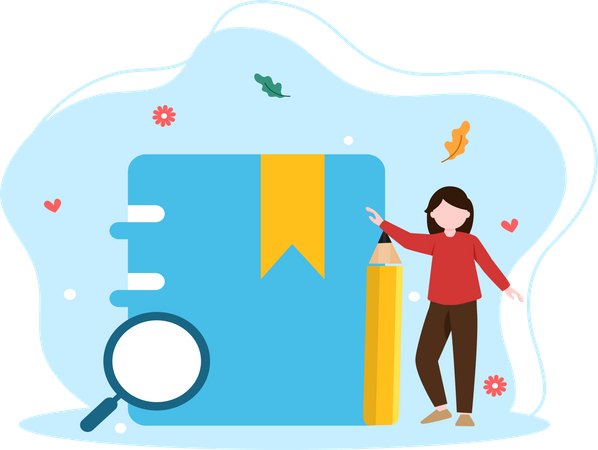 Buchleser  Illustration