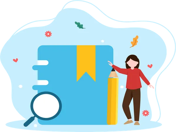 Buchleser  Illustration