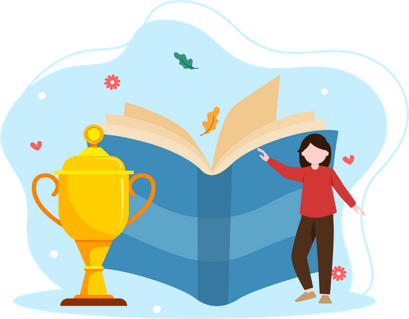 Buchleser  Illustration