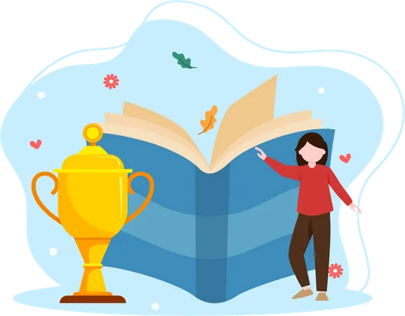 Buchleser  Illustration