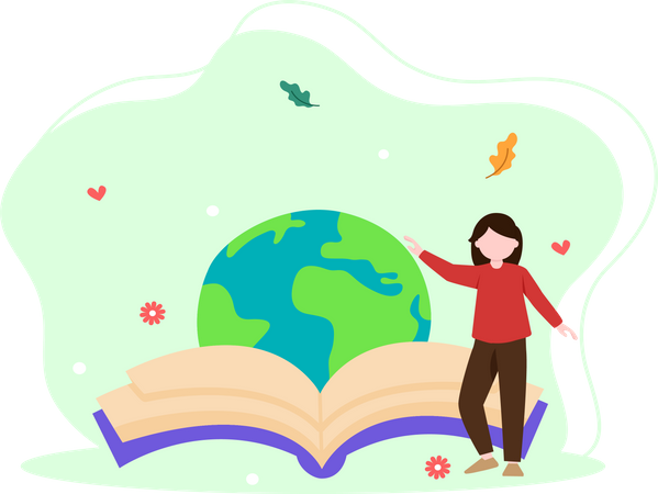 Buchleser  Illustration