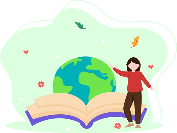 Buchleser  Illustration