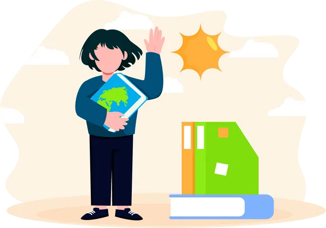 Buchleser  Illustration