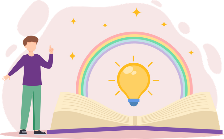 Buchleser  Illustration