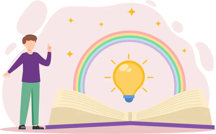 Buchleser  Illustration