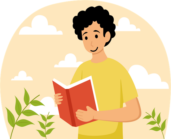Buchleser  Illustration