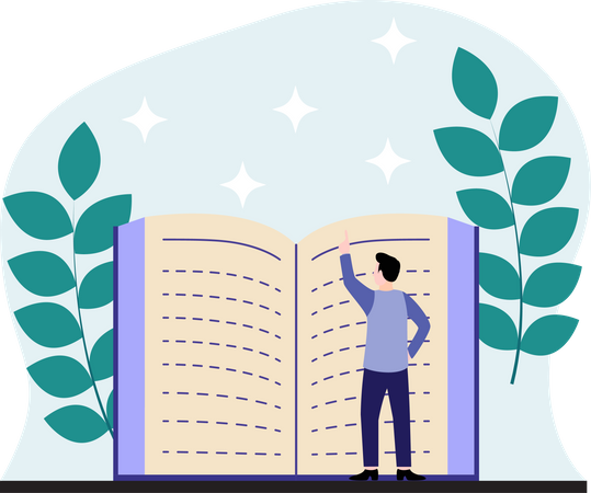 Buchleser  Illustration