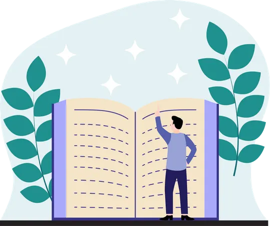 Buchleser  Illustration