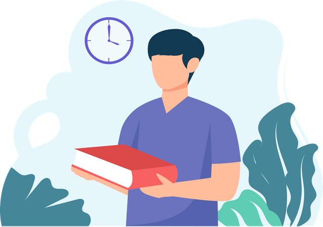 Buchleser  Illustration