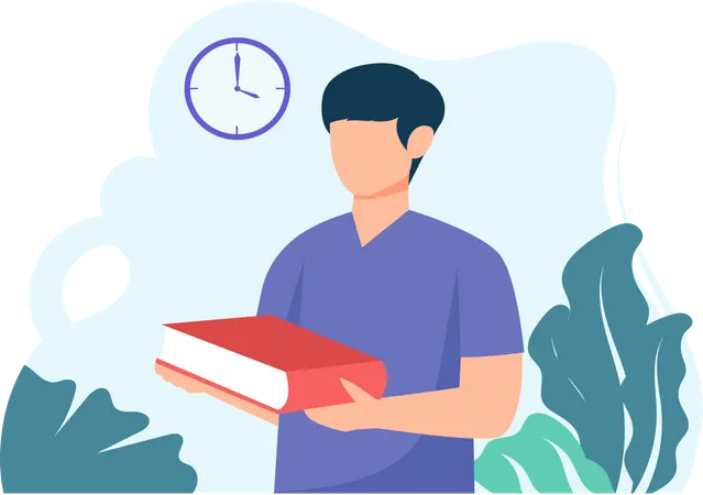 Buchleser  Illustration