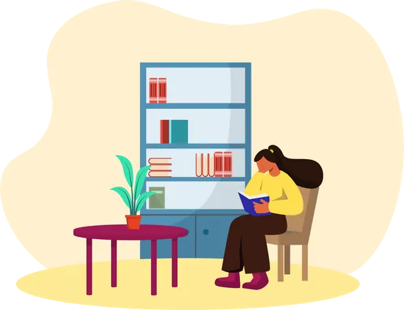 Buchleser  Illustration