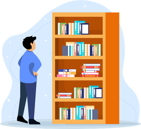 Buchleser  Illustration